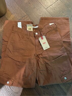 Levi's Men's Rust Brown Cargo Pants with Utility Pockets
